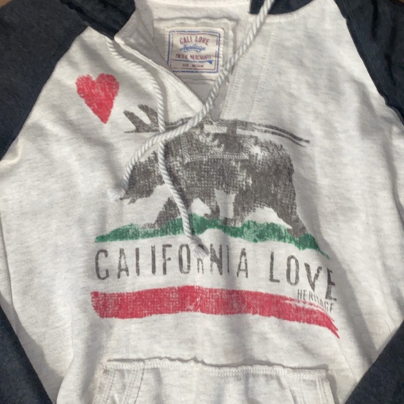 CALI LOVE HERITAGE WOMENS MEDIUM CALIFORNIA LOVE HOODIE SWEATSHIRT- - Picture 2 of 4